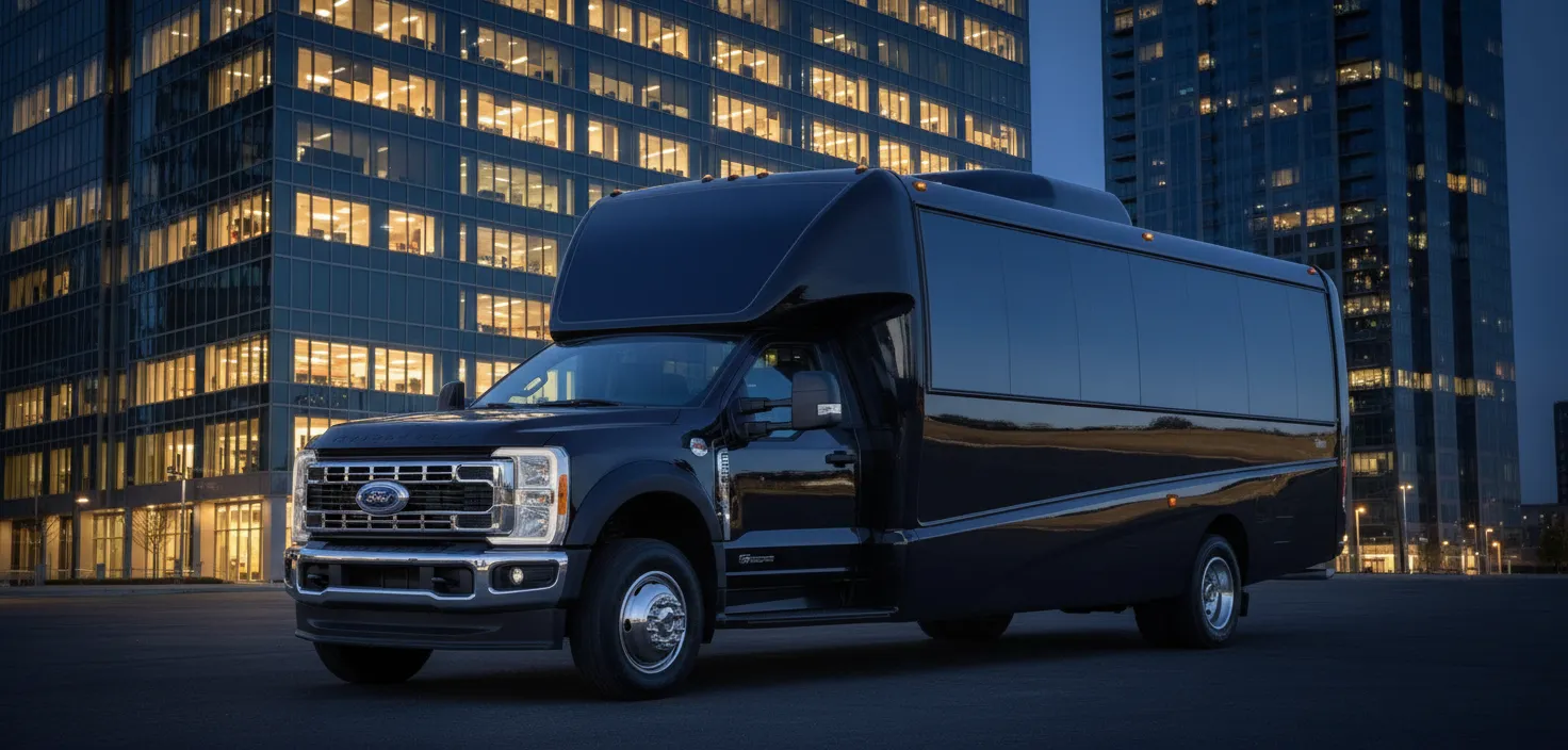 28-Passenger Bus — Group travel, elevated
