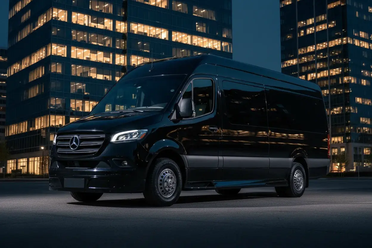 Mercedes Sprinter executive van for safe prom-night group transportation